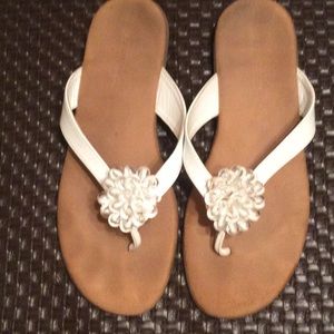 White flip flops